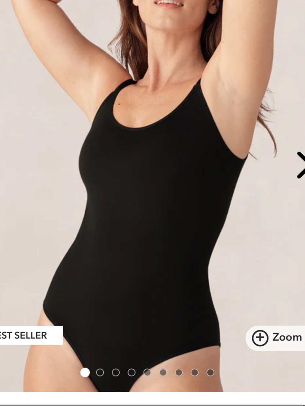 Shapermint Black Scoop Neck Seamless Bodysuit